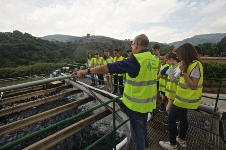 En Joan Arévalo, president de la CMO, en una visita a l'ETAP Mas de les Aigües.