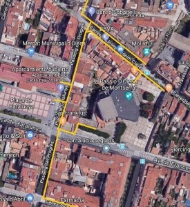 planol zona la passio amb tall planol zona la passio amb tall